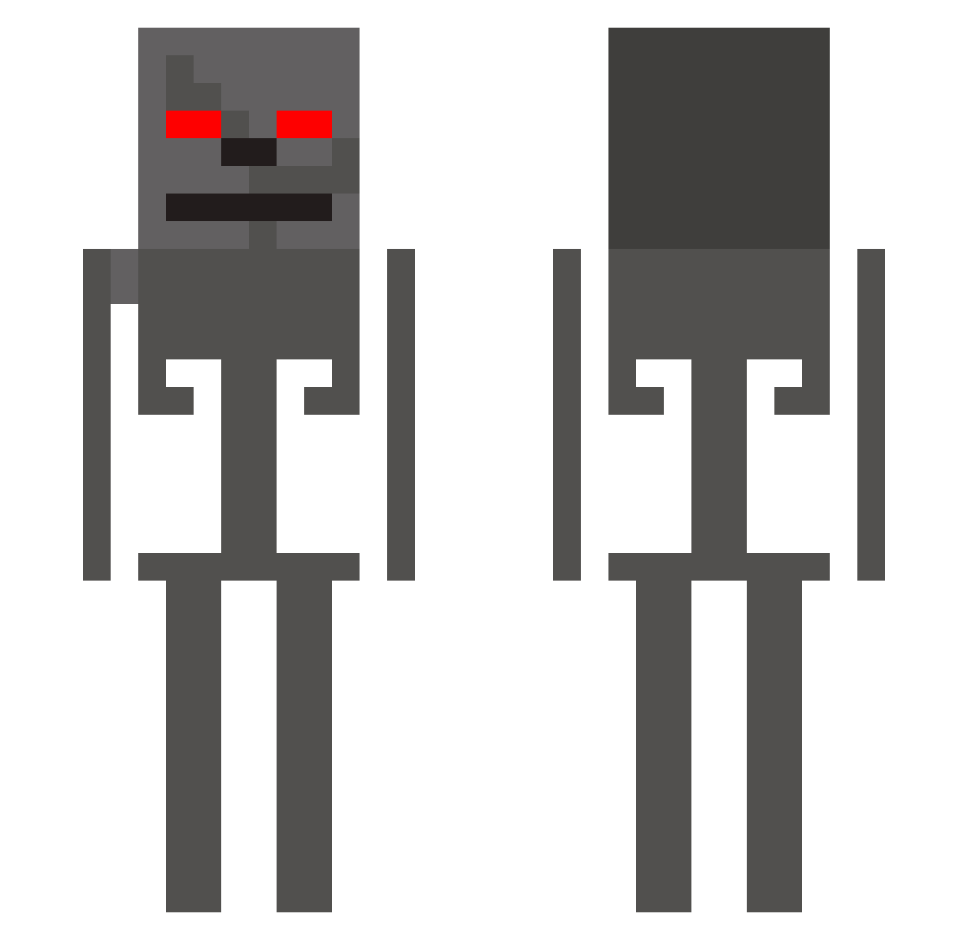 NesloMC Minecraft skin, front and back view