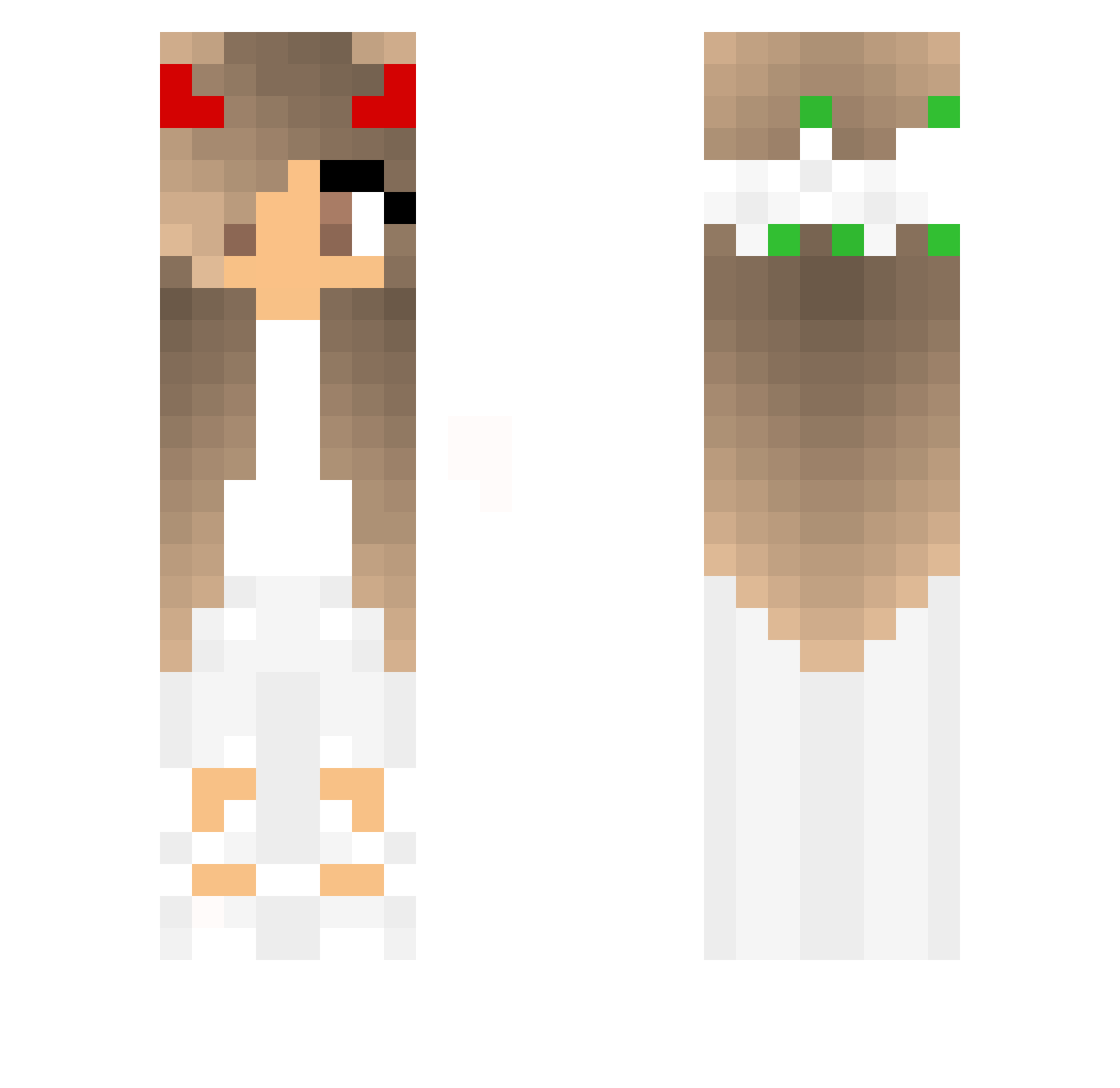 Tavia2006 Minecraft skin, front and back view