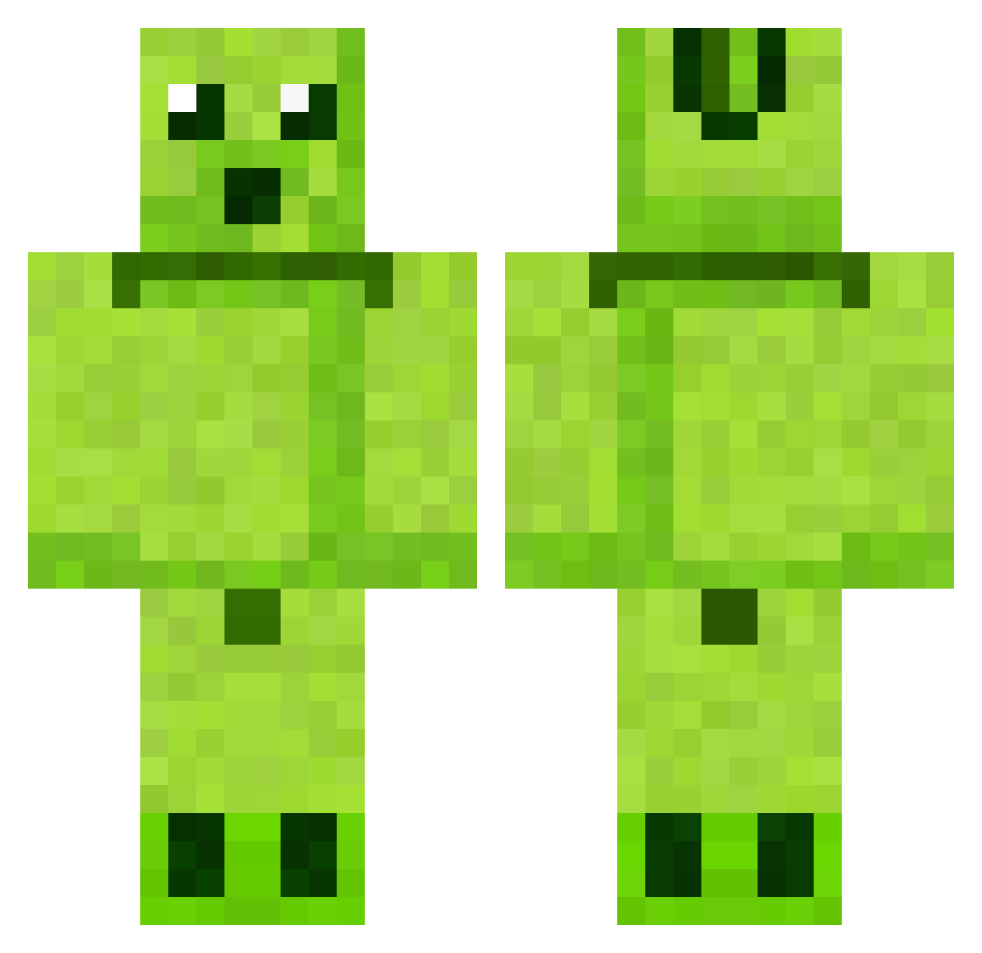 M3rai Minecraft skin, front and back view