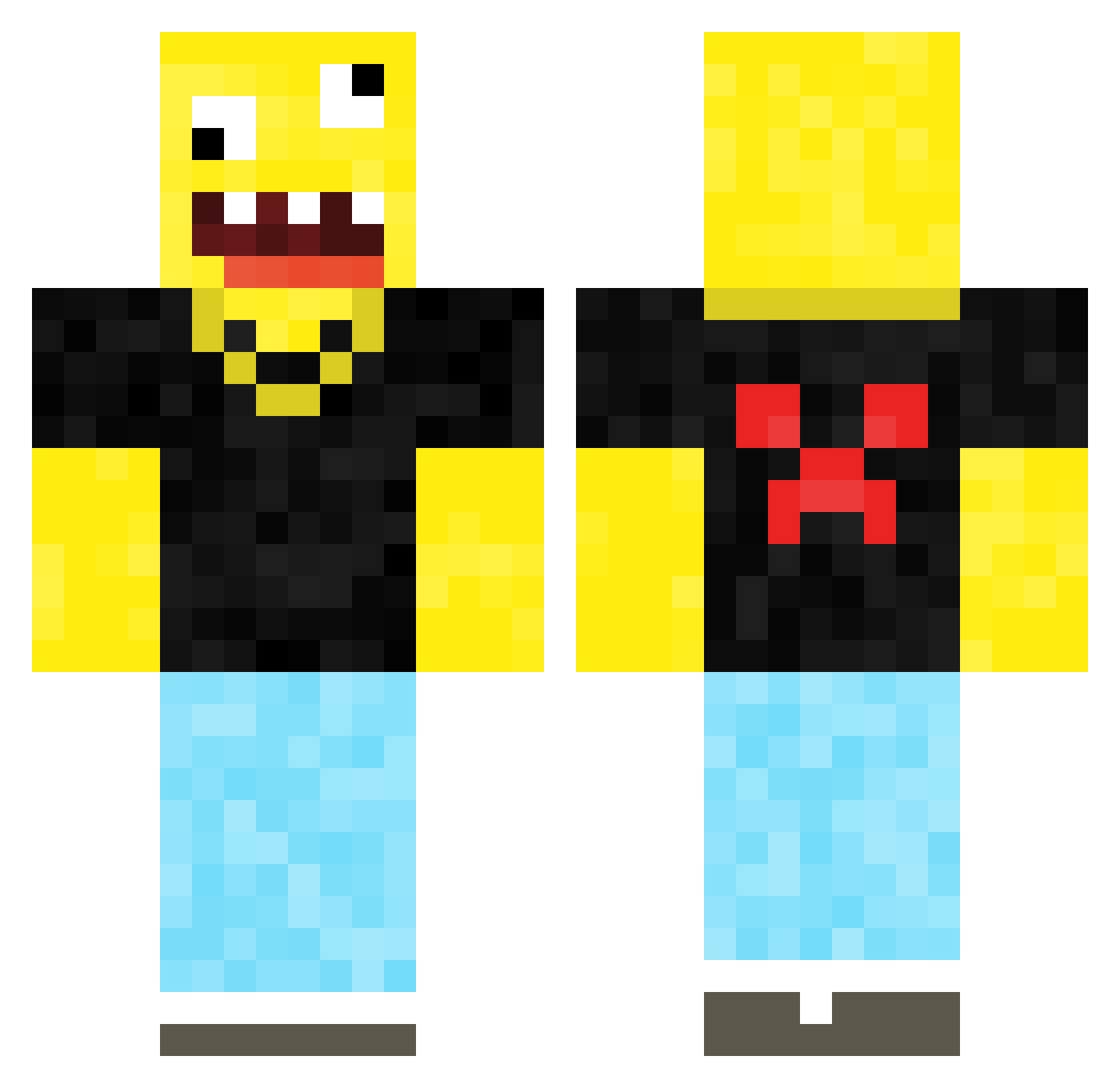 _L0CK1_ Minecraft skin, front and back view