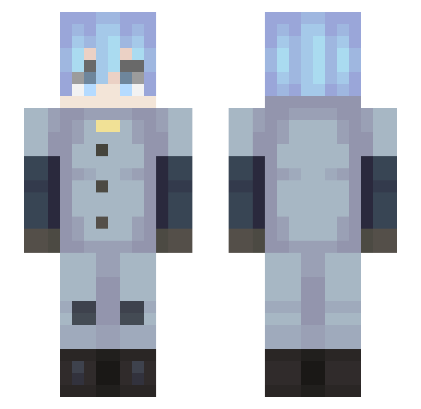 rogka5 Minecraft skin, front and back view