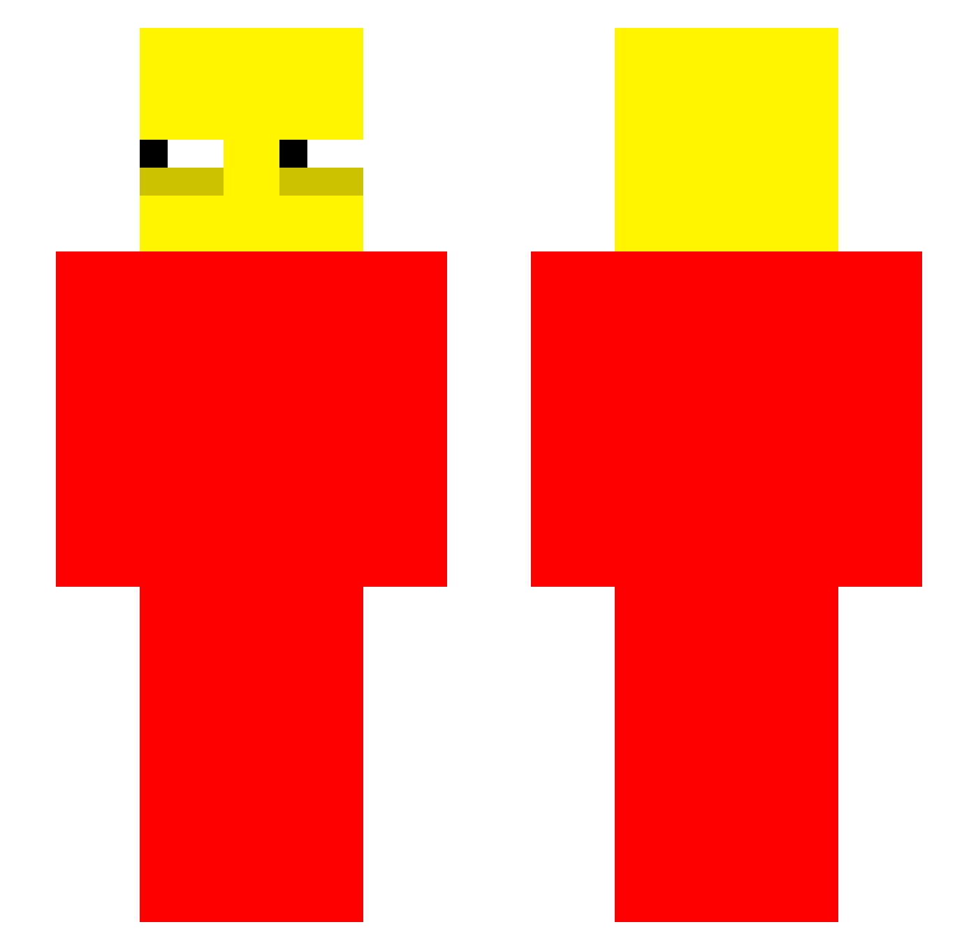 sammydogthing Minecraft skin, front and back view
