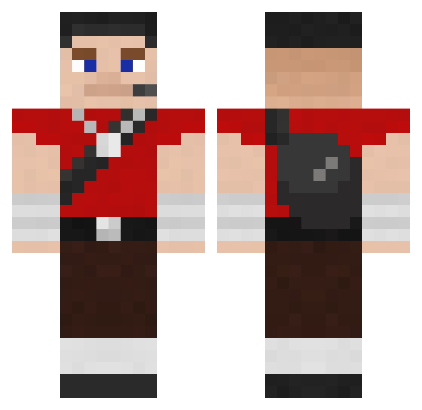 CowboyTizzy Minecraft skin, front and back view