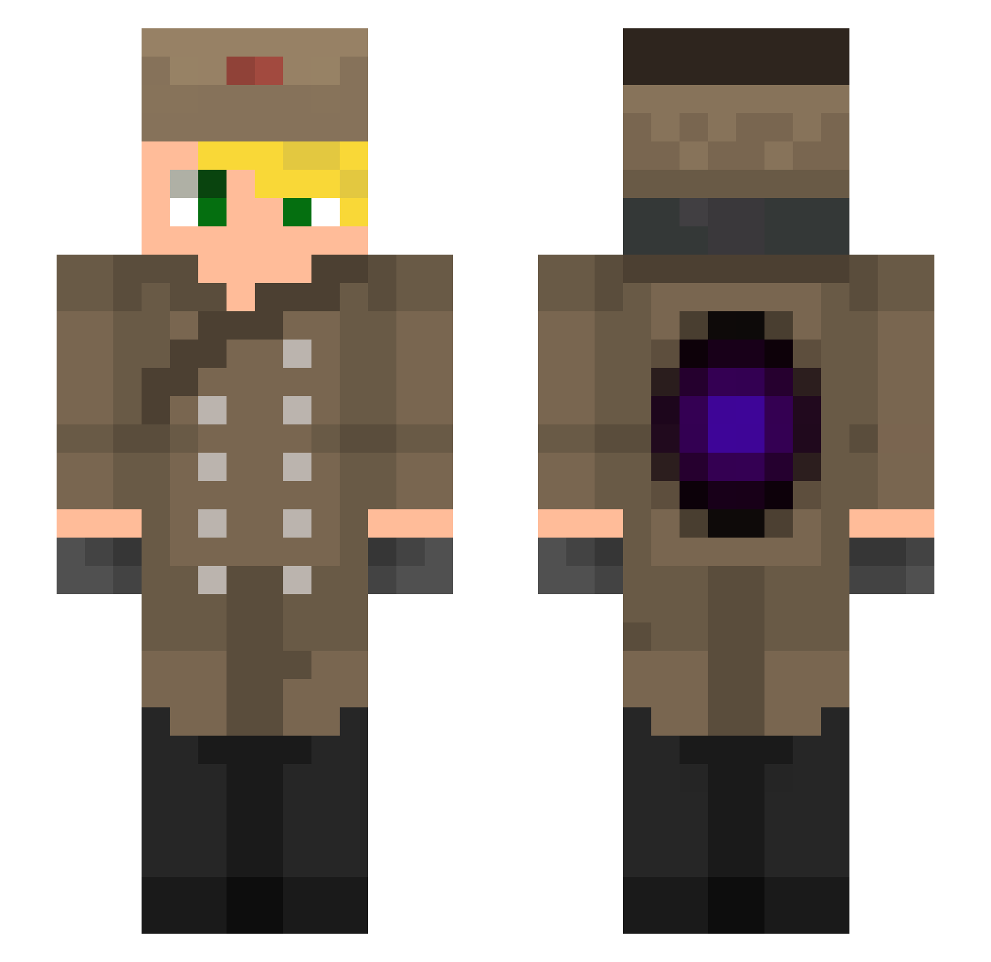 theeeeeeeeeeeeeu Minecraft skin, front and back view