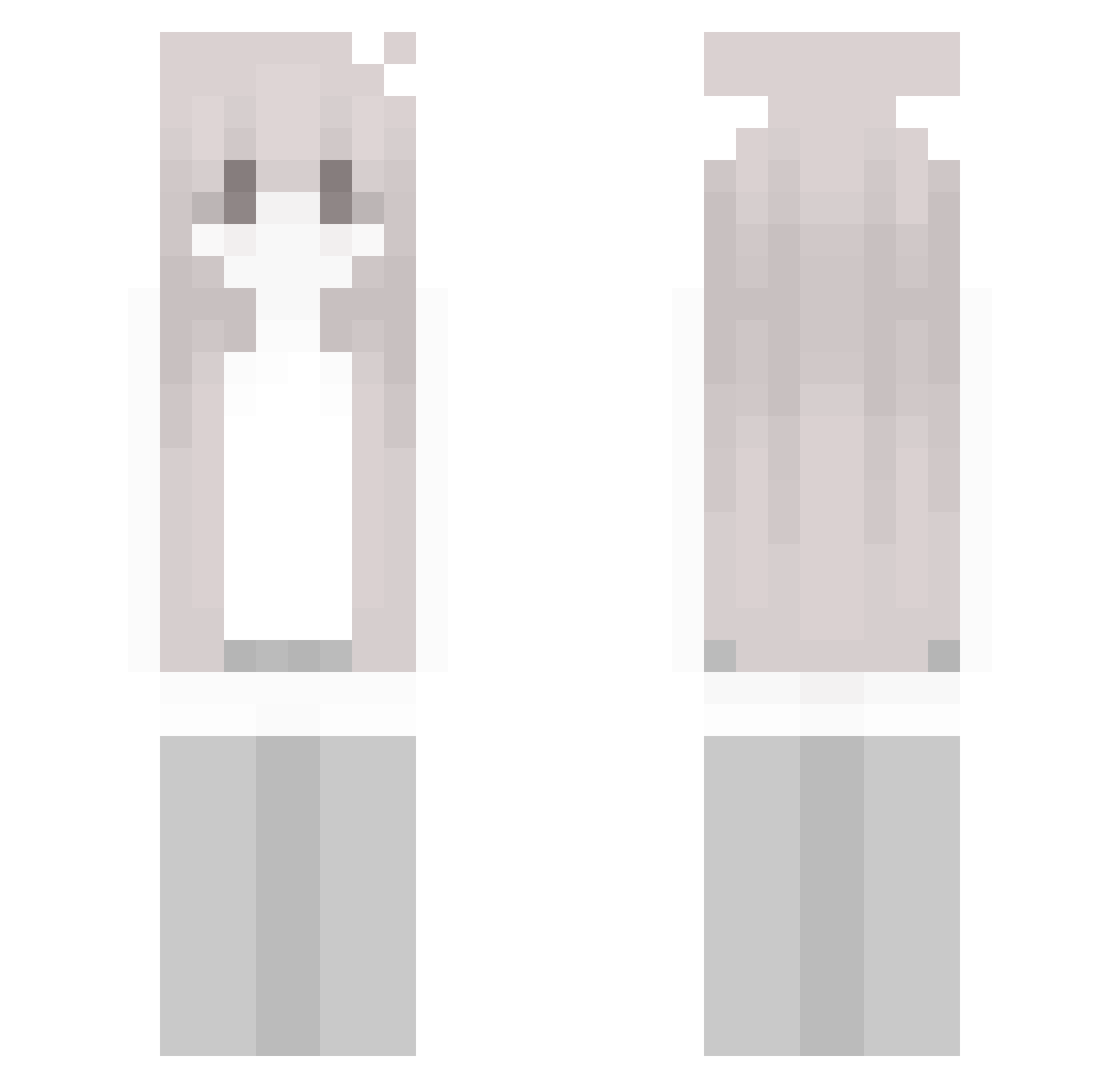 0ORE0O Minecraft skin, front and back view