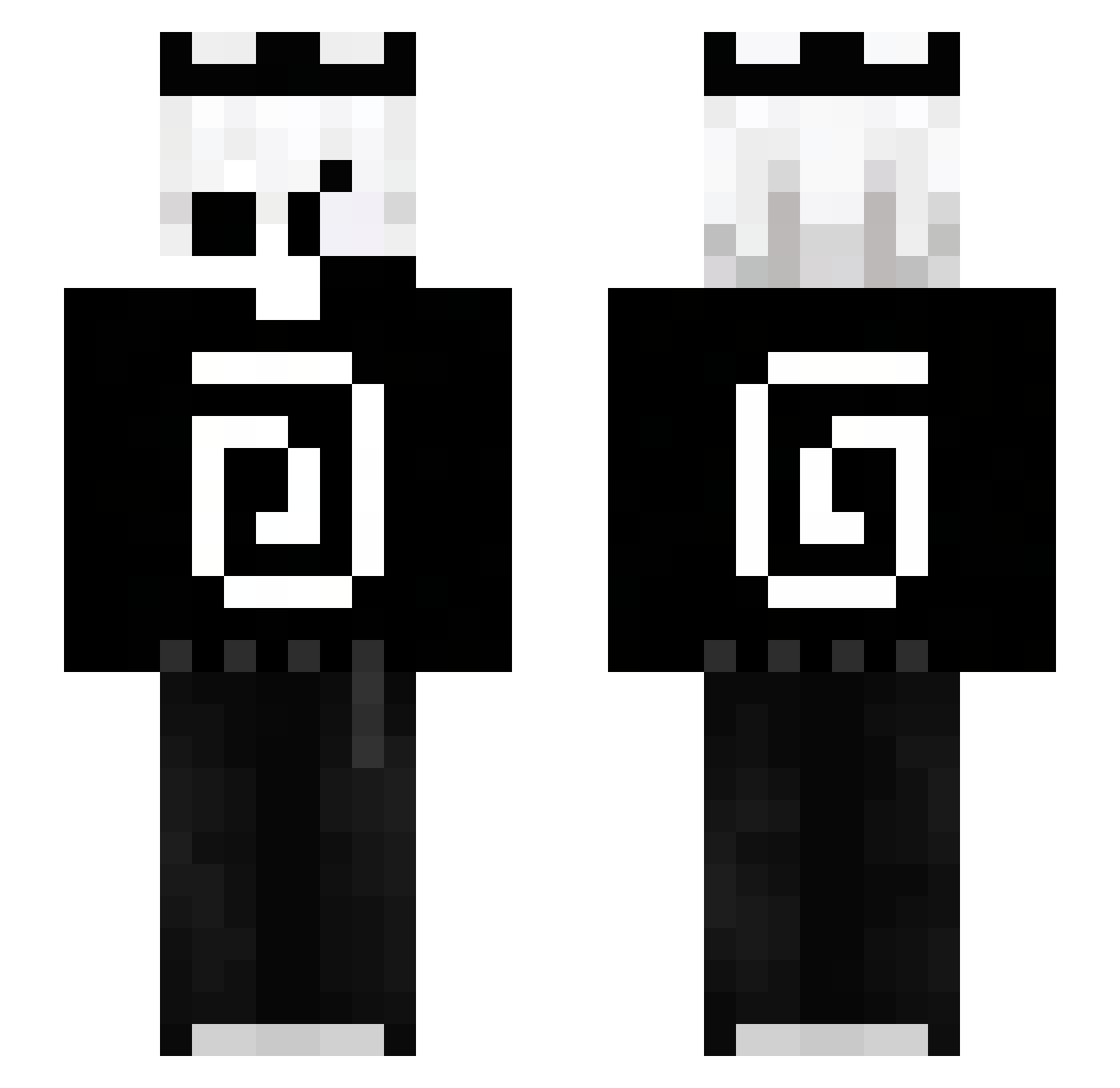 xSpLeeF Minecraft skin, front and back view