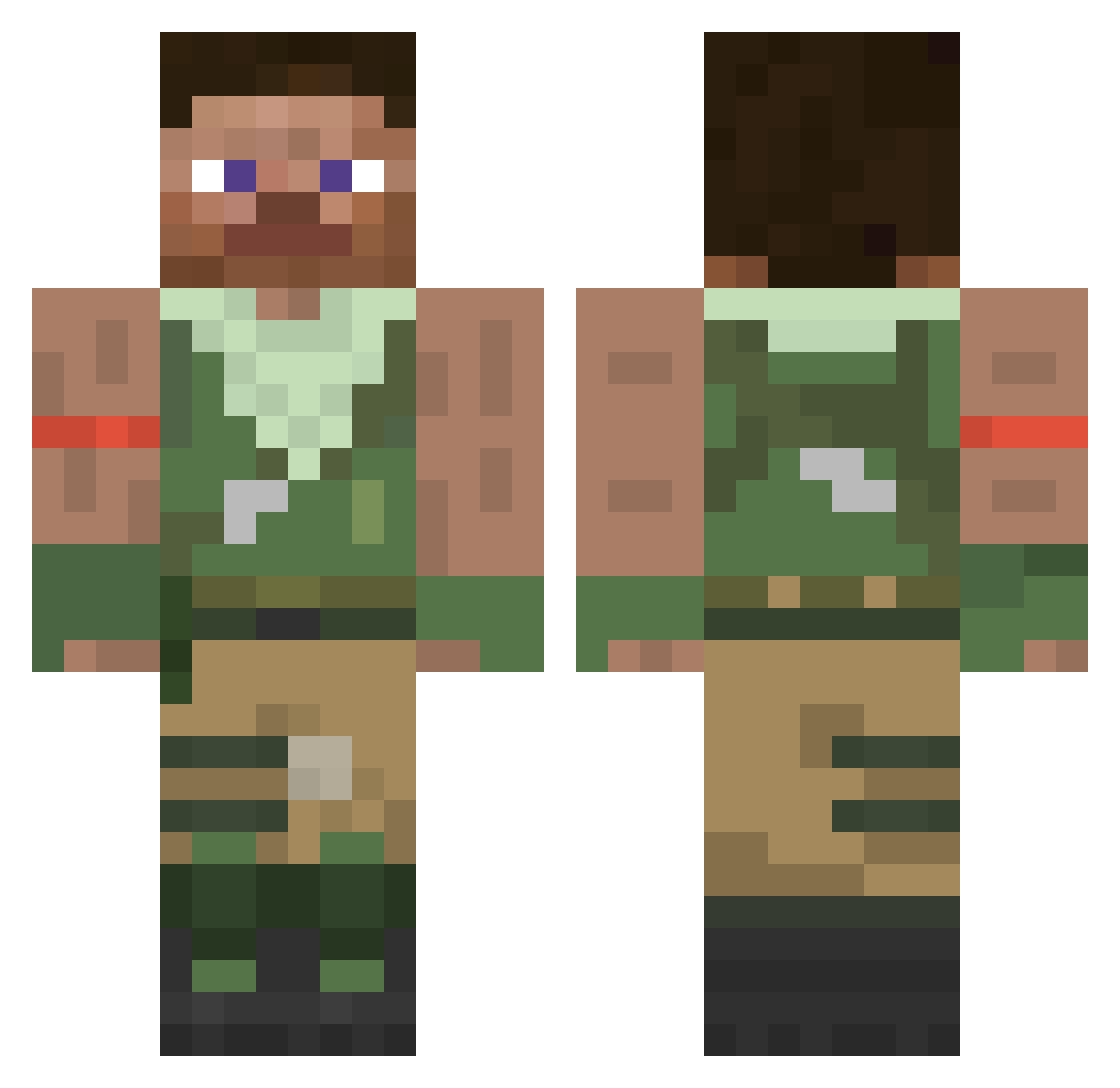 UntitldDuck Minecraft skin, front and back view