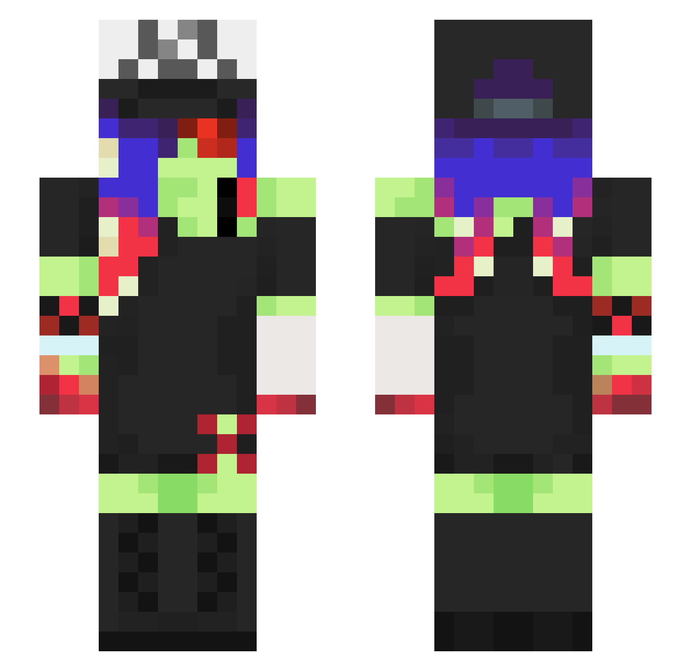 kevlarrzz Minecraft skin, front and back view
