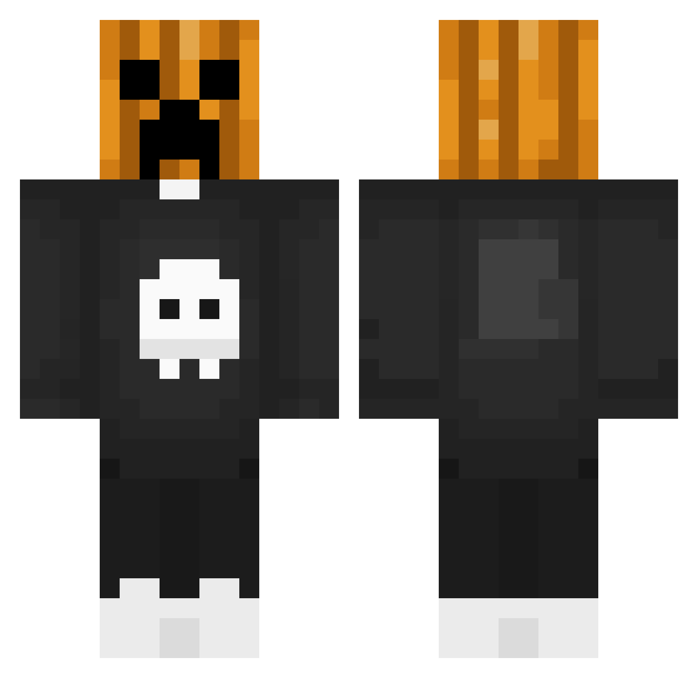 Vine_0 Minecraft skin, front and back view