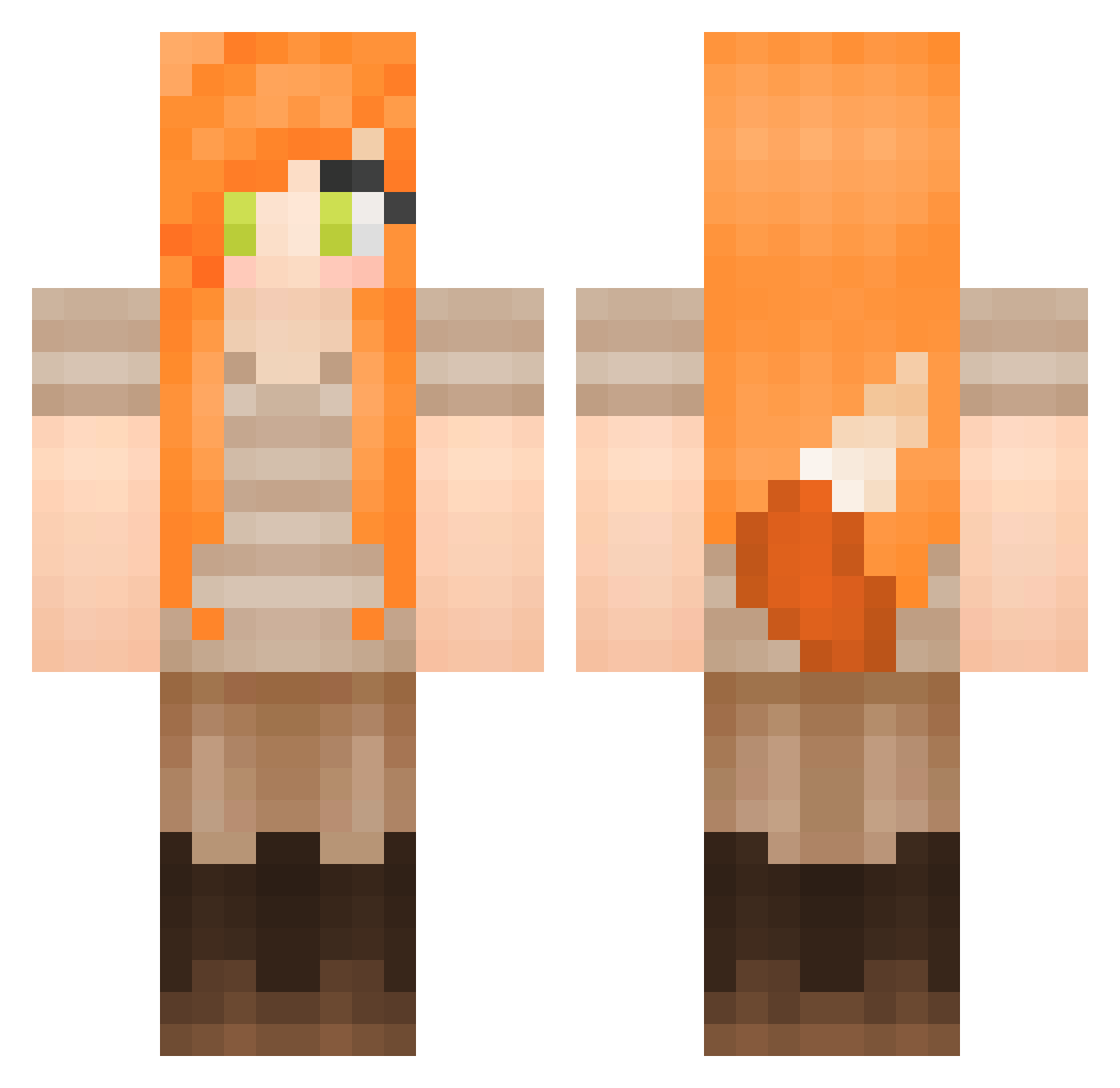 Pearl_Breeze Minecraft skin, front and back view