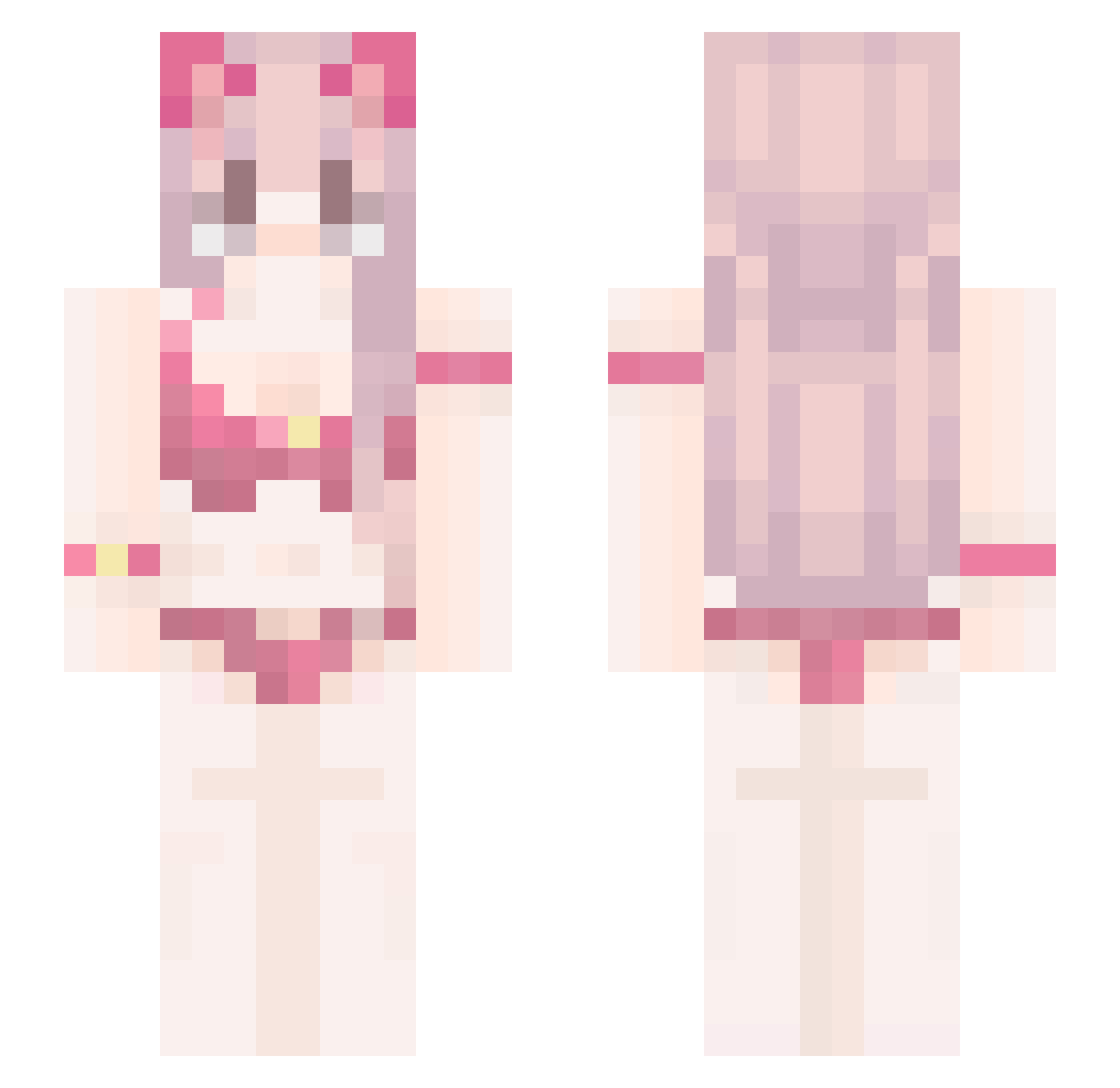Crucio943 Minecraft skin, front and back view