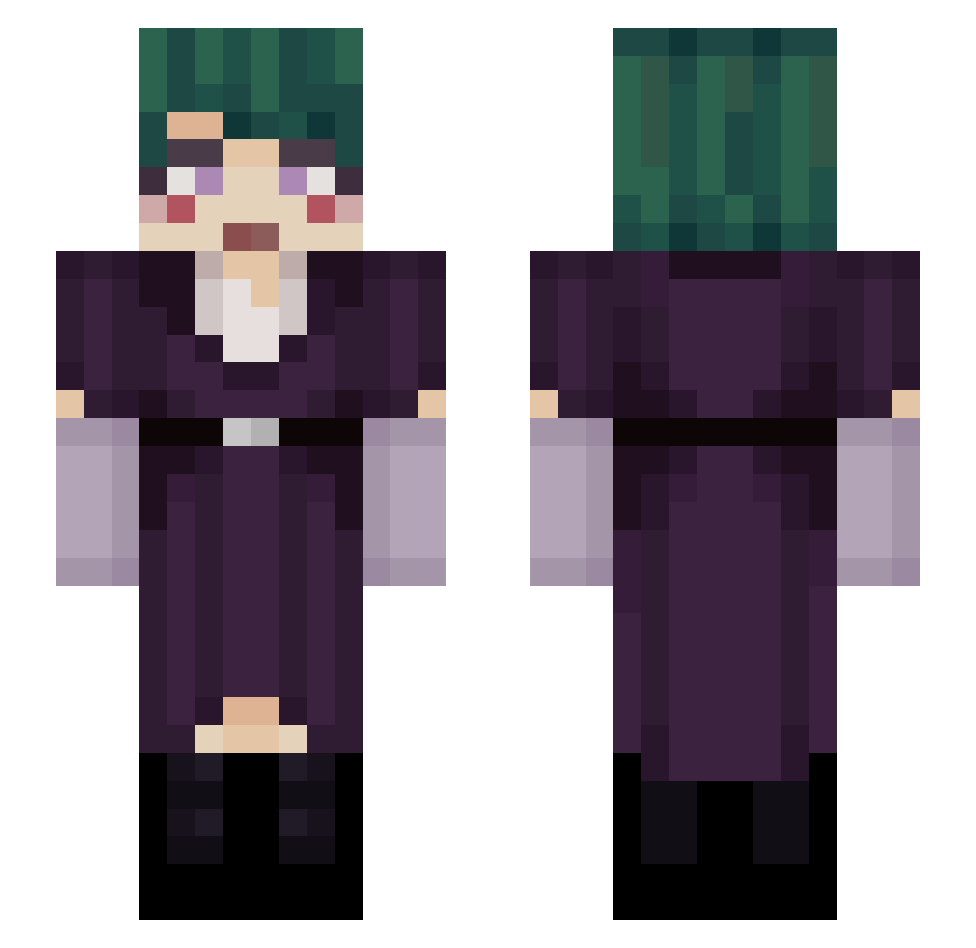 reaubeaut5617 Minecraft skin, front and back view