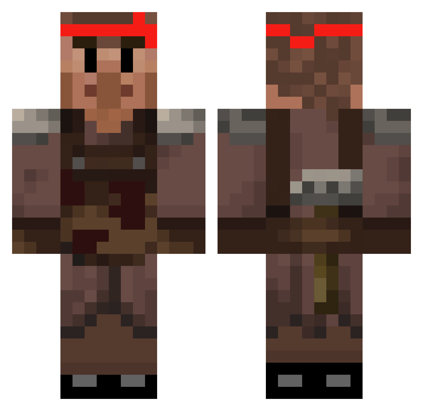 Fogliulus Minecraft skin, front and back view