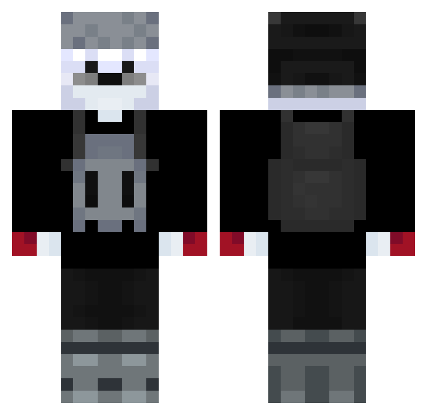 Rivadem99 Minecraft skin, front and back view