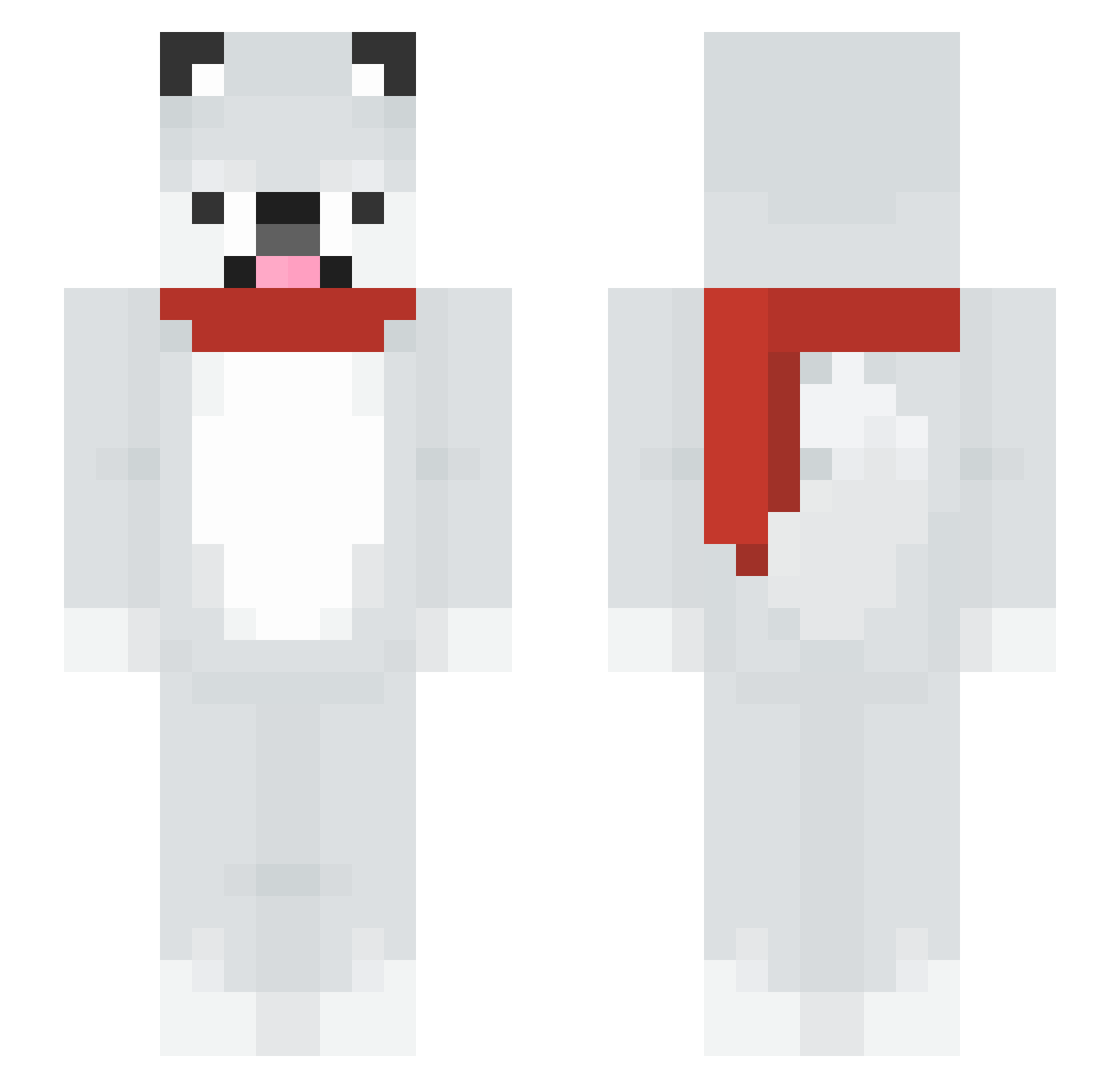 Spirea_DG Minecraft skin, front and back view