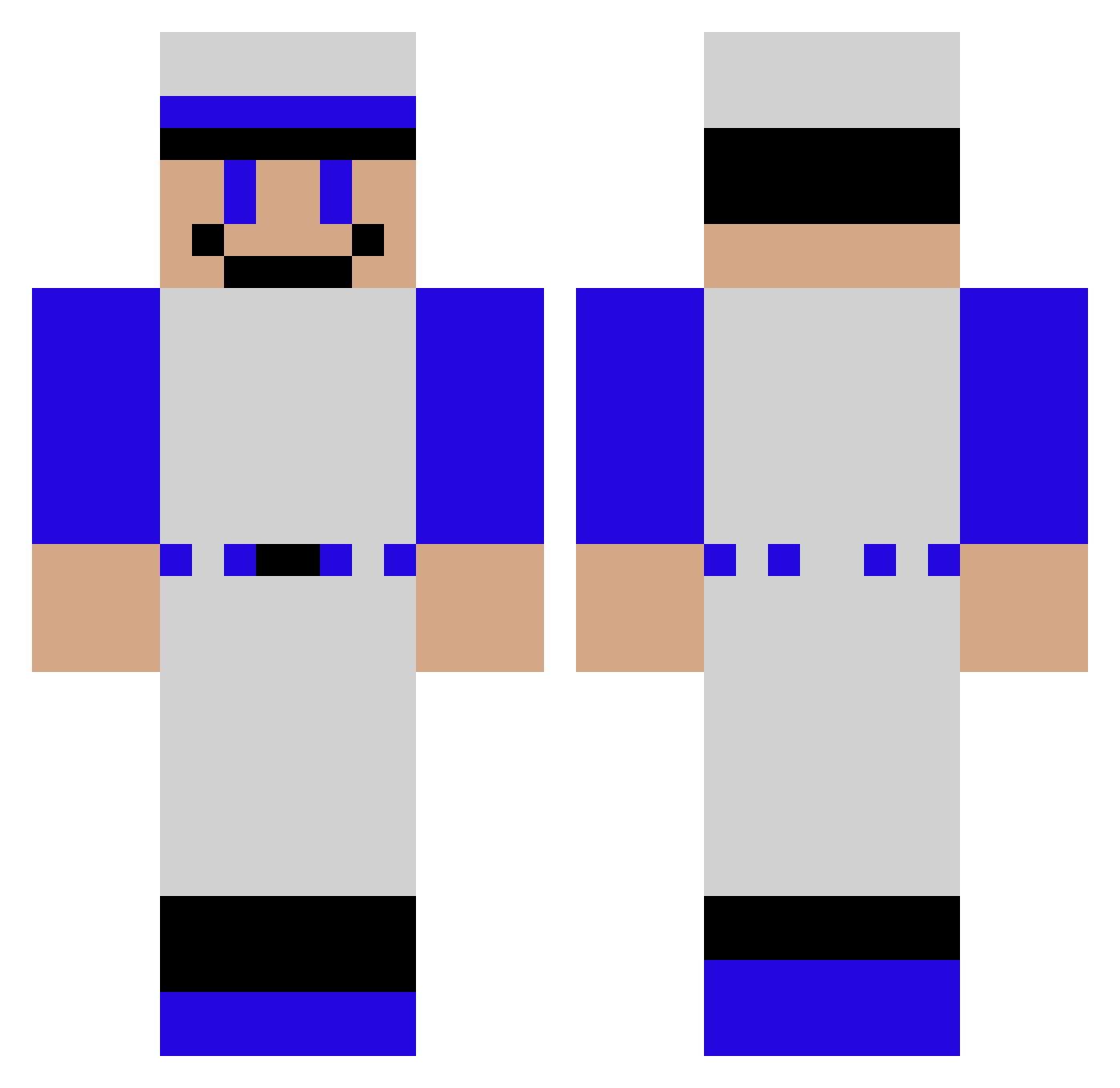 sunsun8160 Minecraft skin, front and back view