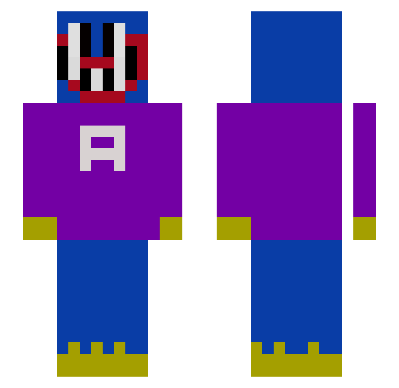 Lupin_nn Minecraft skin, front and back view