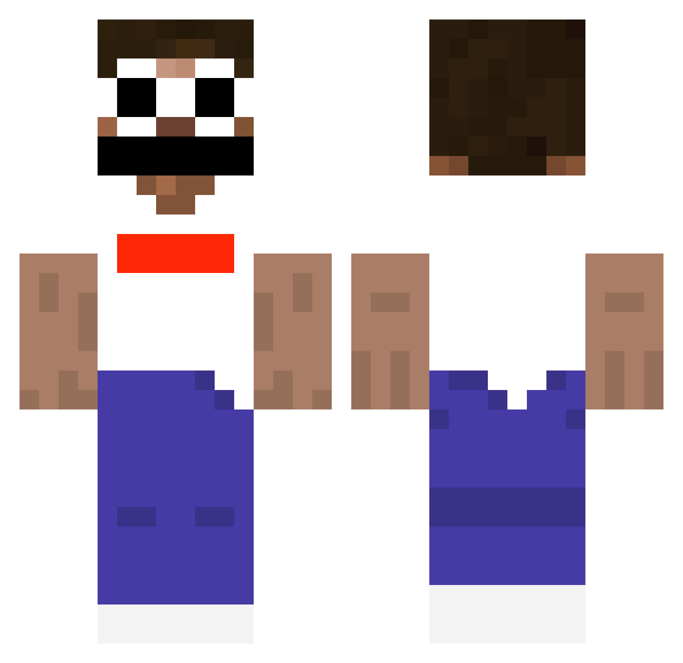 cGreene0507 Minecraft skin, front and back view