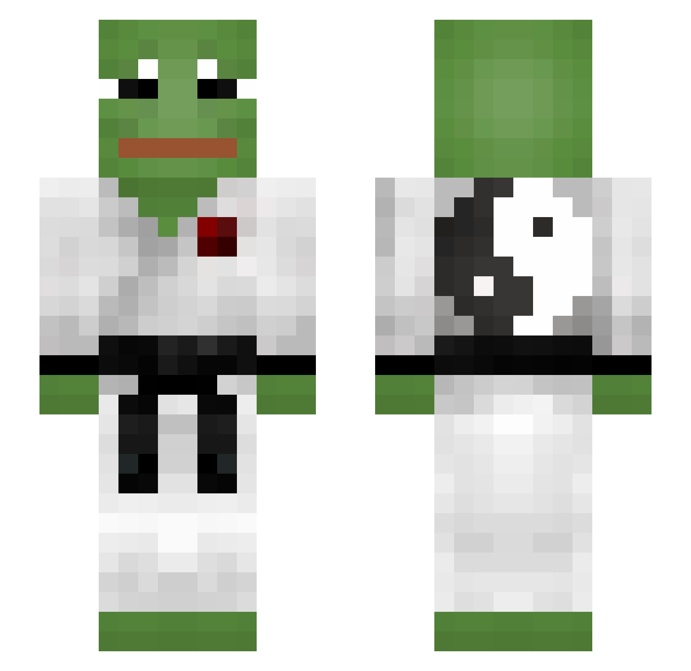 pateroo Minecraft skin, front and back view