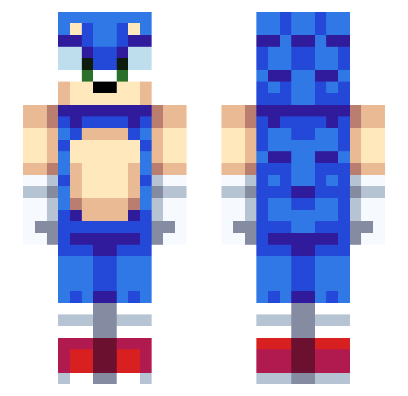 sshyygguyy Minecraft skin, front and back view