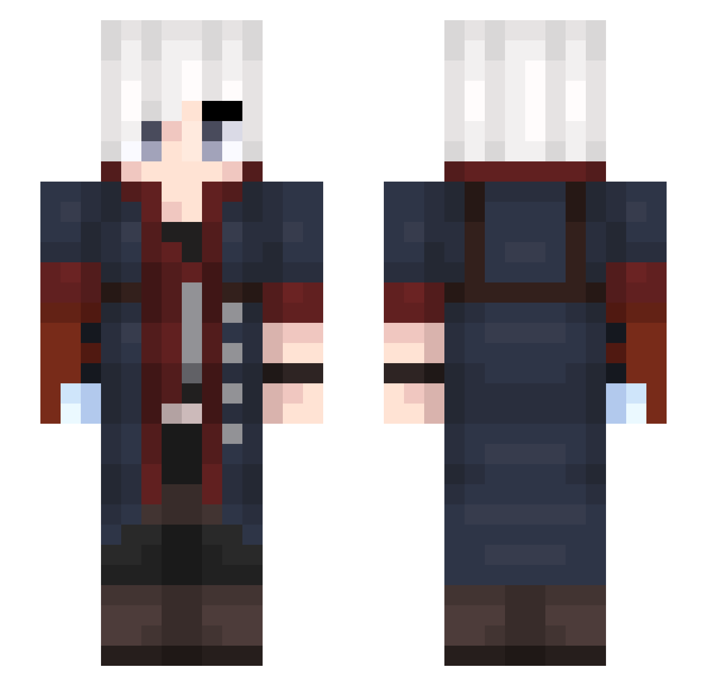 Rexsiov Minecraft skin, front and back view
