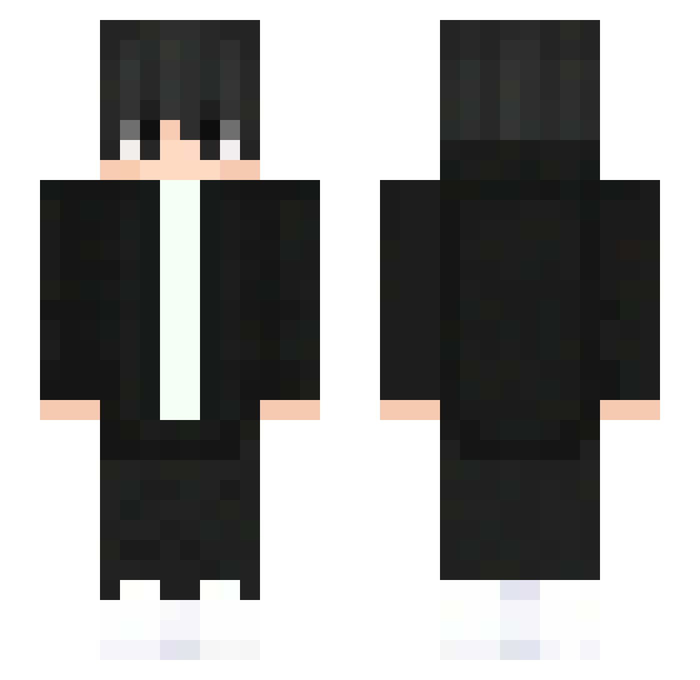 Akyiro Minecraft skin, front and back view