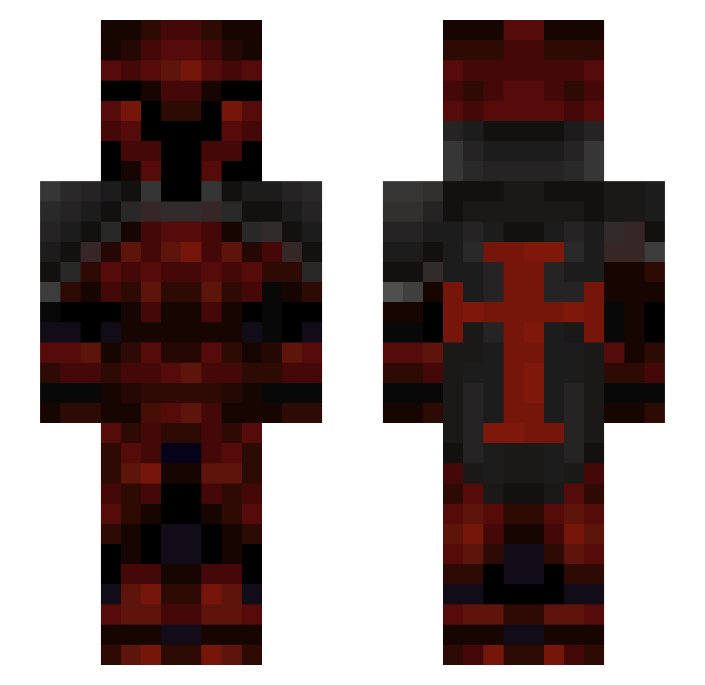 MyExpiredMilk Minecraft skin, front and back view