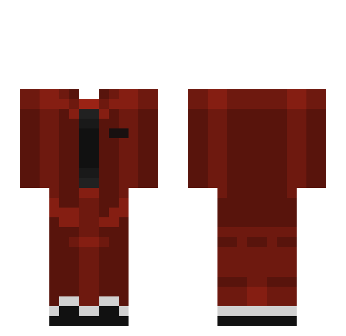 Hollowed25 Minecraft skin, front and back view