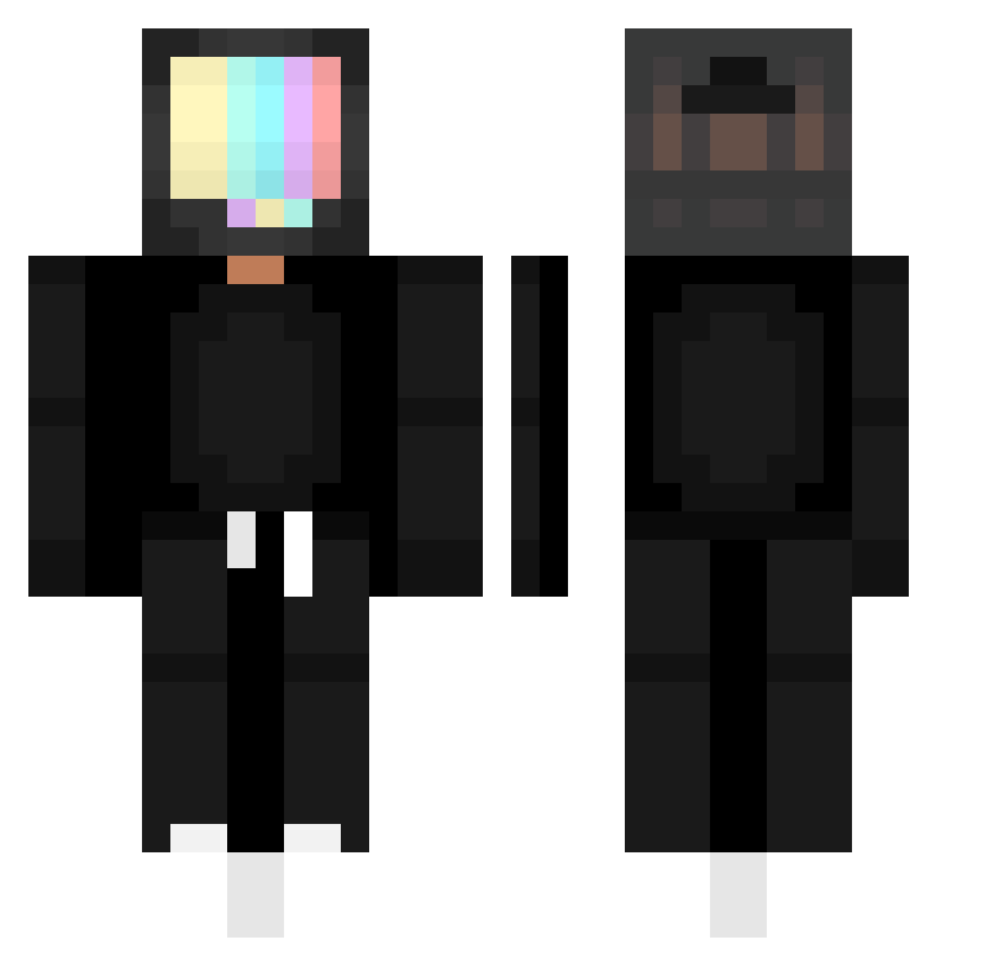 Abali Minecraft skin, front and back view