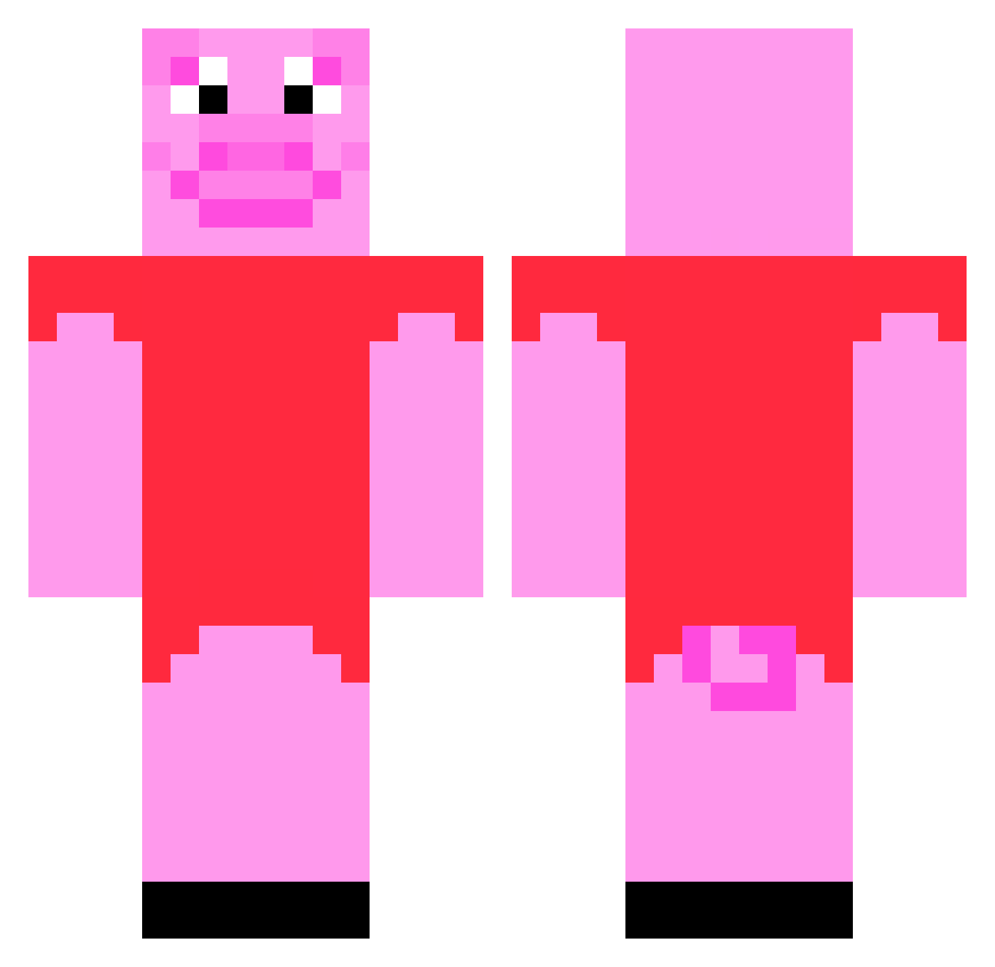 Peppapigfan9876 Minecraft skin, front and back view