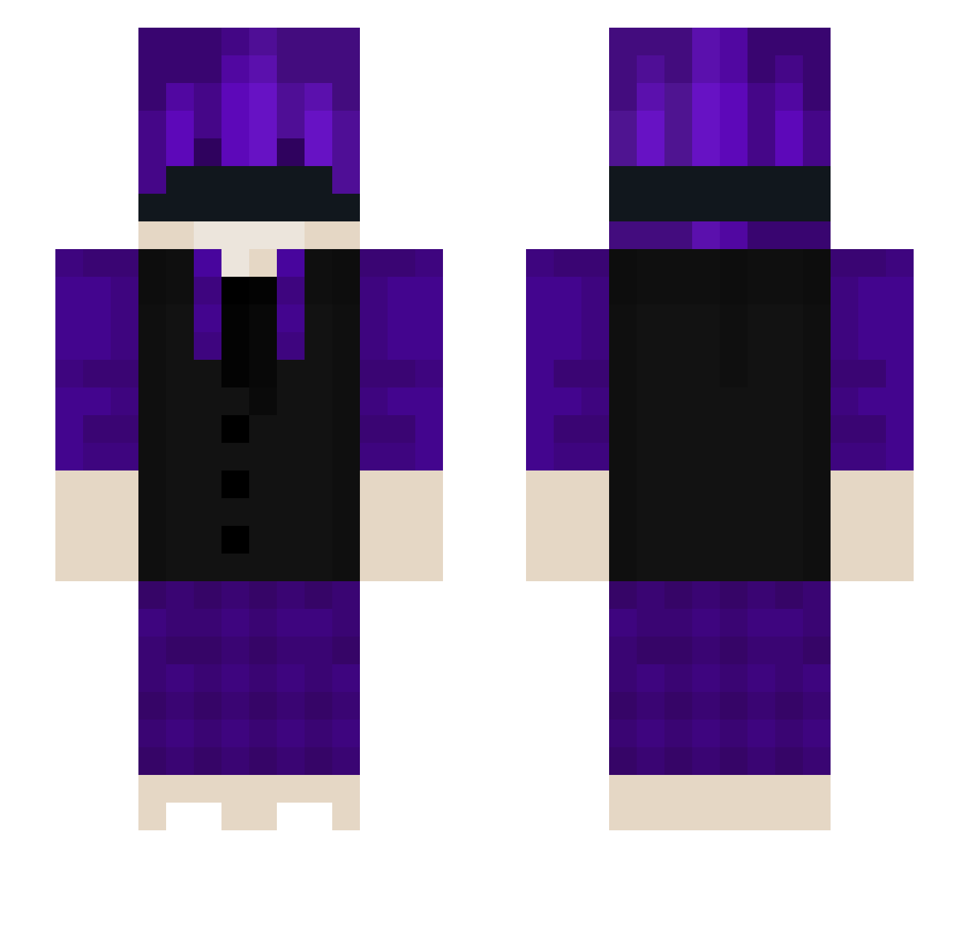 4kaami Minecraft skin, front and back view