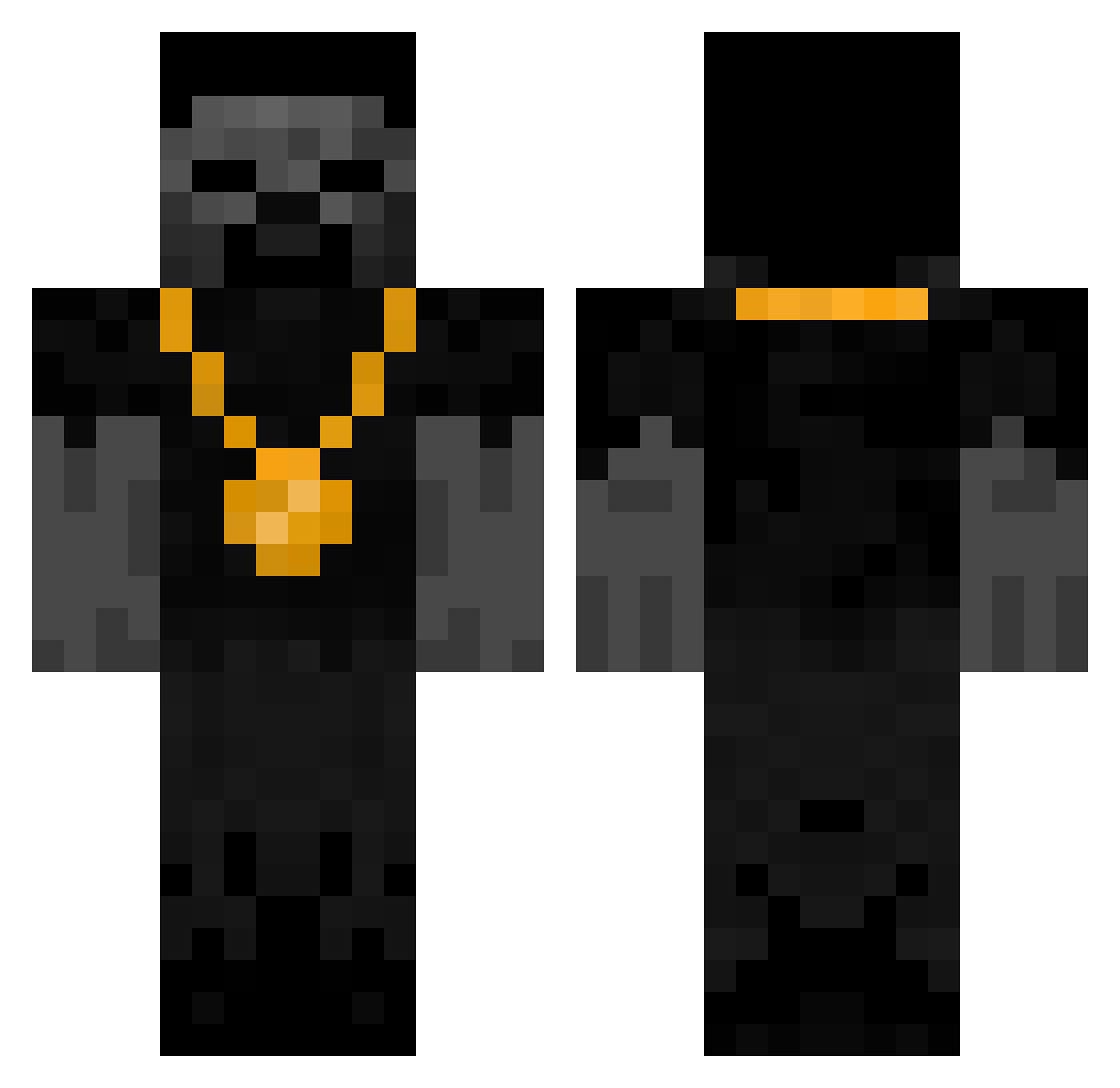 Bus Minecraft skin, front and back view