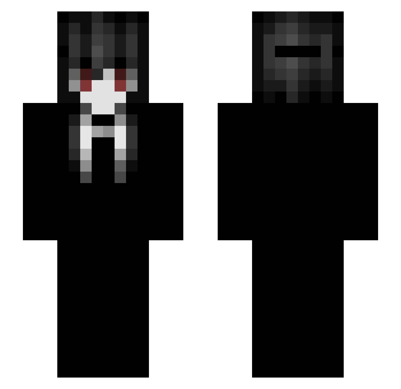 Arnelle Minecraft skin, front and back view