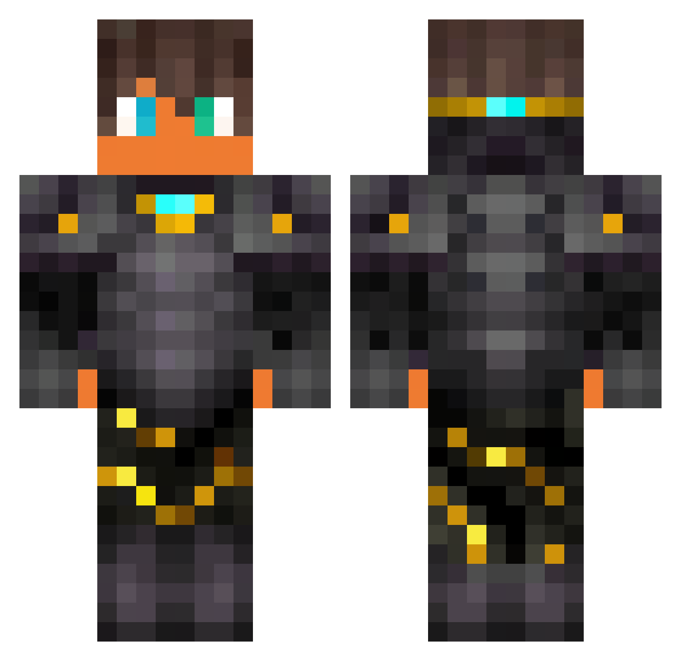 EricZhHK Minecraft skin, front and back view