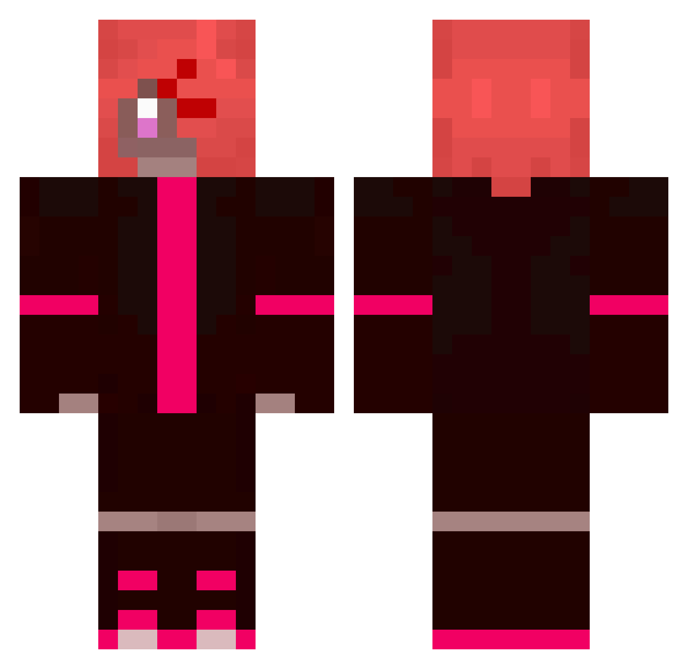 Brynndaloo Minecraft skin, front and back view