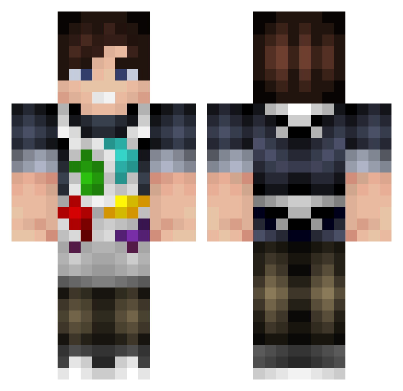 PicassoVanVinci Minecraft skin, front and back view