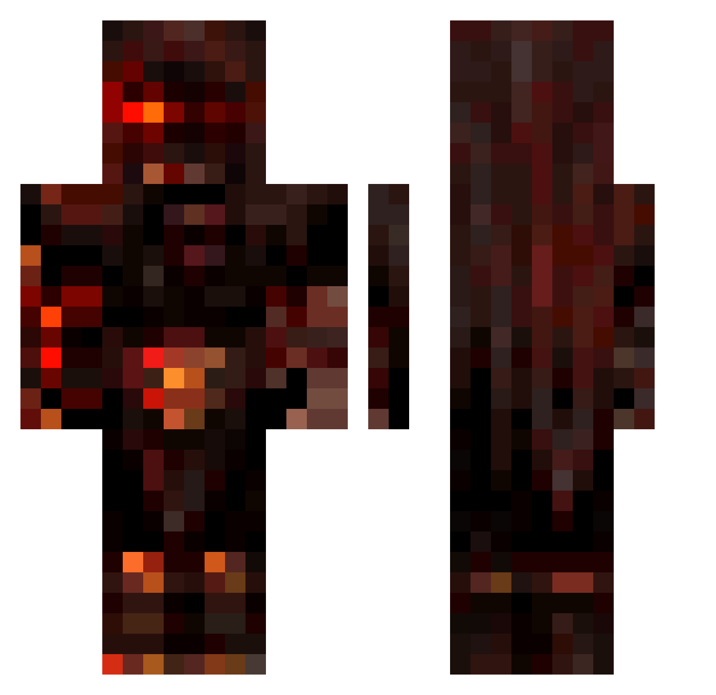 Jokkeruss Minecraft skin, front and back view