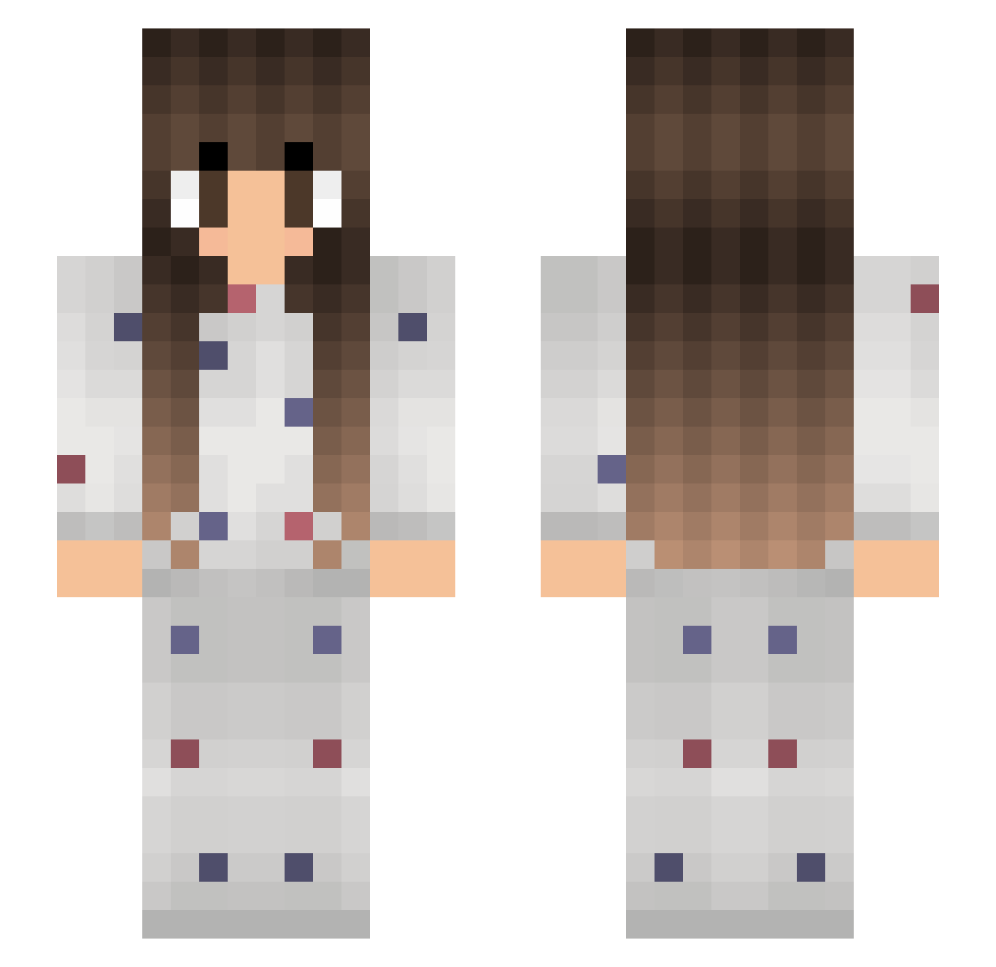 theclan Minecraft skin, front and back view