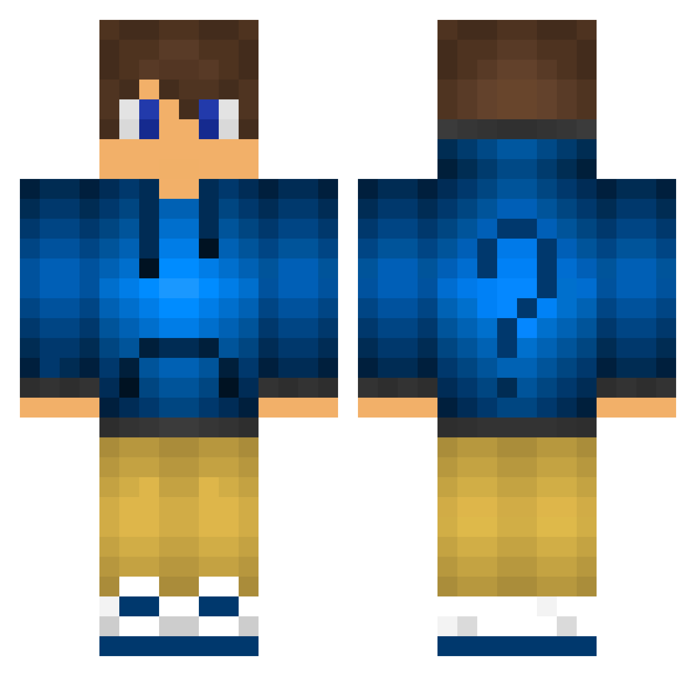 CoNiGMa Minecraft skin, front and back view