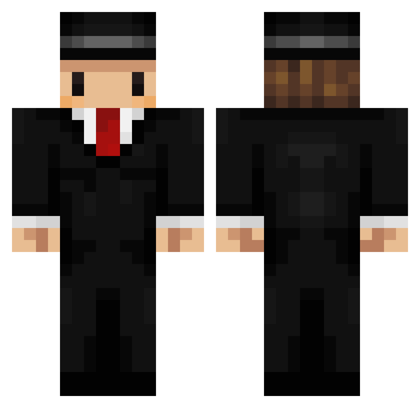 Ididityt Minecraft skin, front and back view
