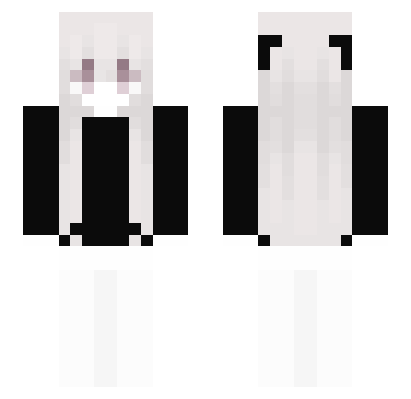 arykou Minecraft skin, front and back view