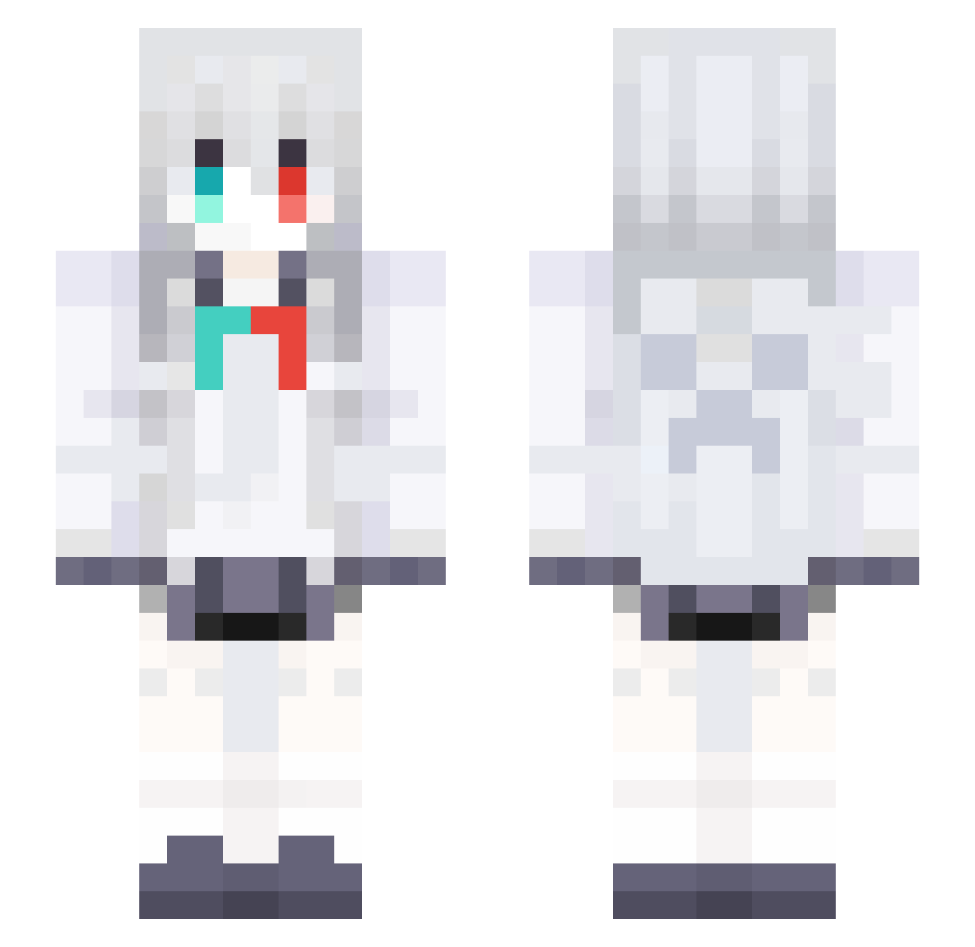 DeityCL Minecraft skin, front and back view
