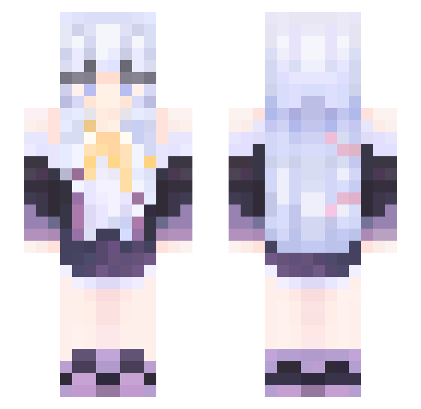 shangge250 Minecraft skin, front and back view