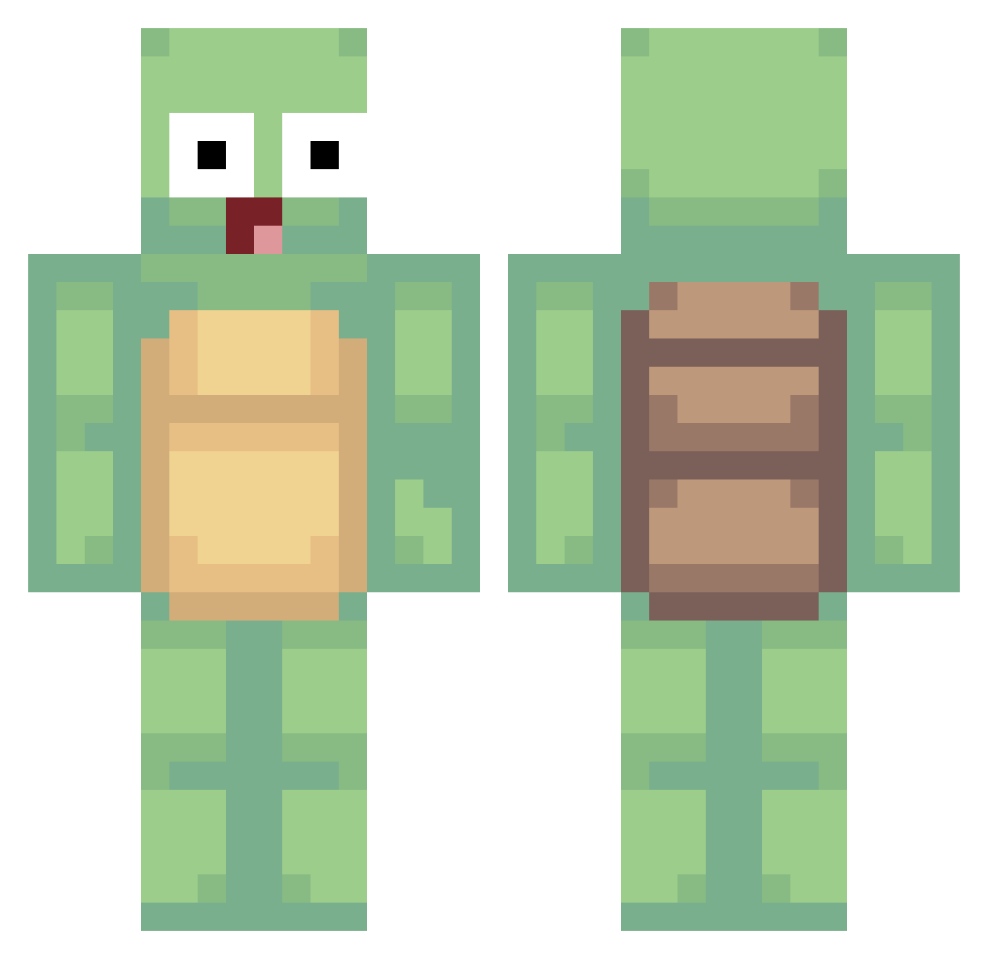 soratobu_kame Minecraft skin, front and back view