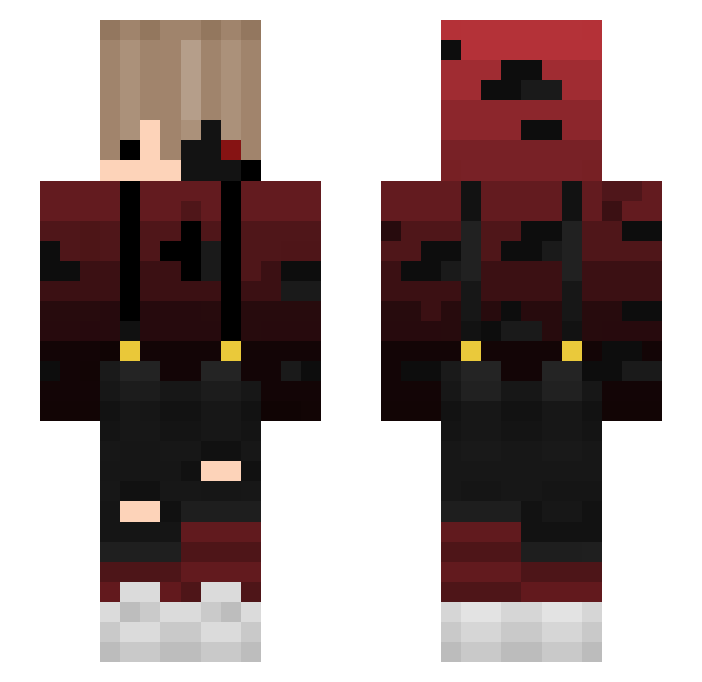 rxyz7 Minecraft skin, front and back view
