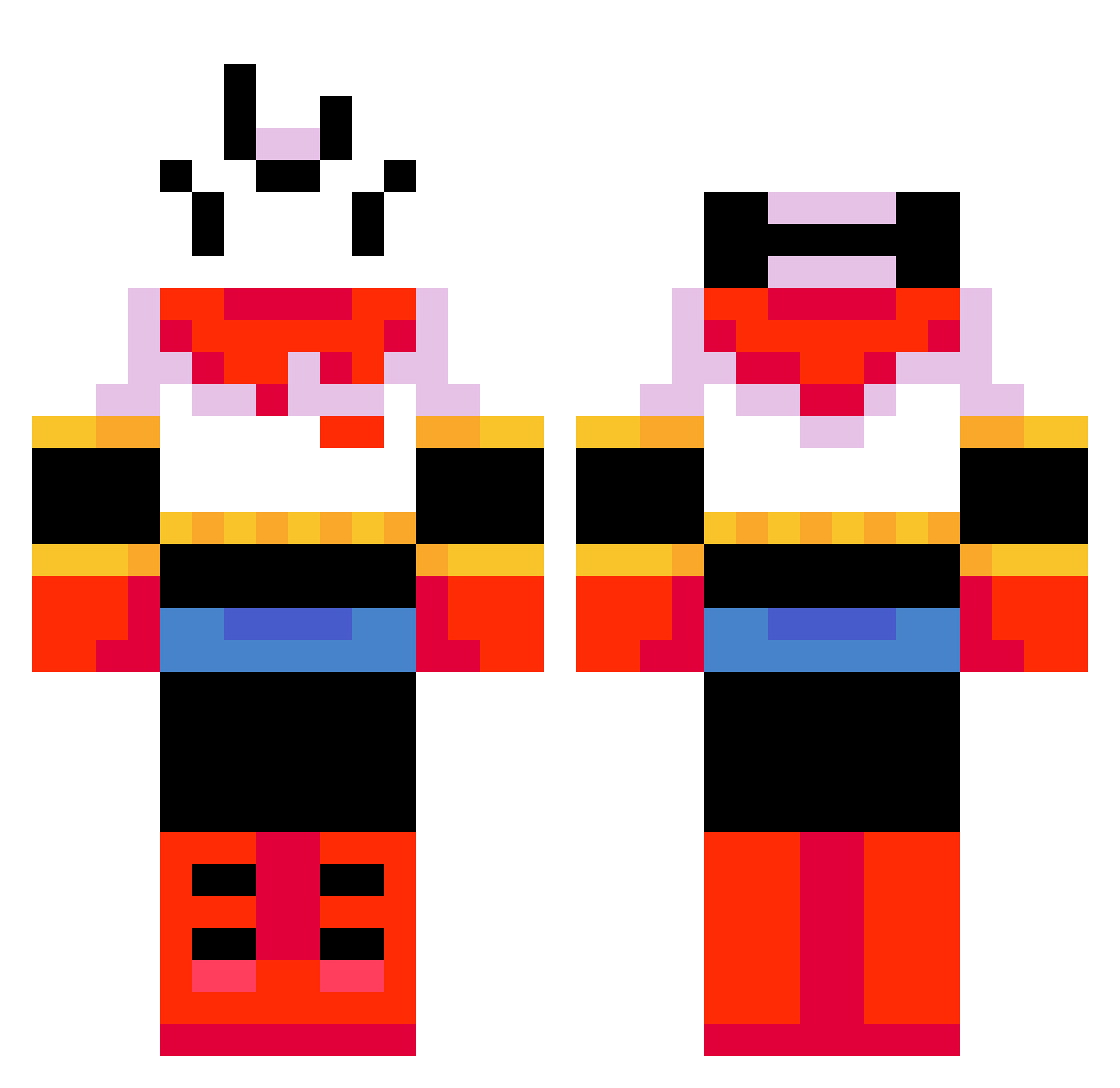 arbar07 Minecraft skin, front and back view