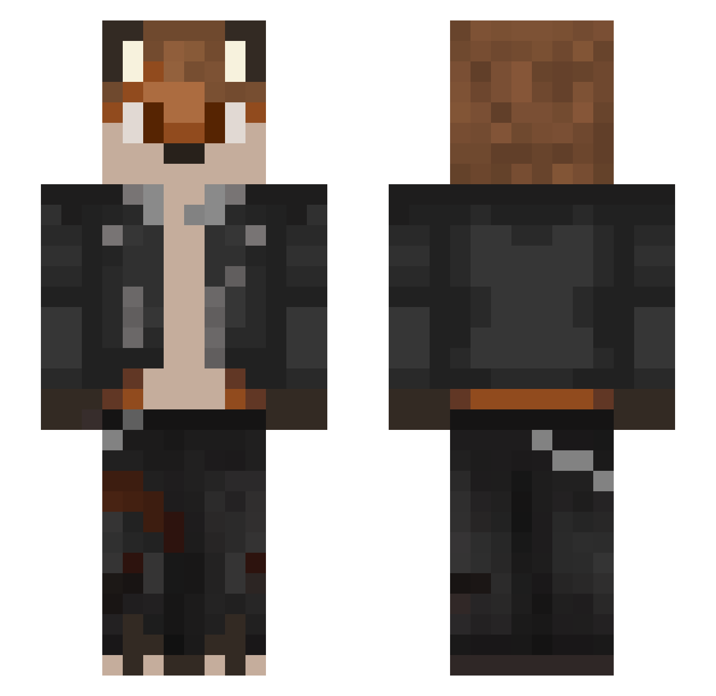 Tabaxi_Rogue Minecraft skin, front and back view