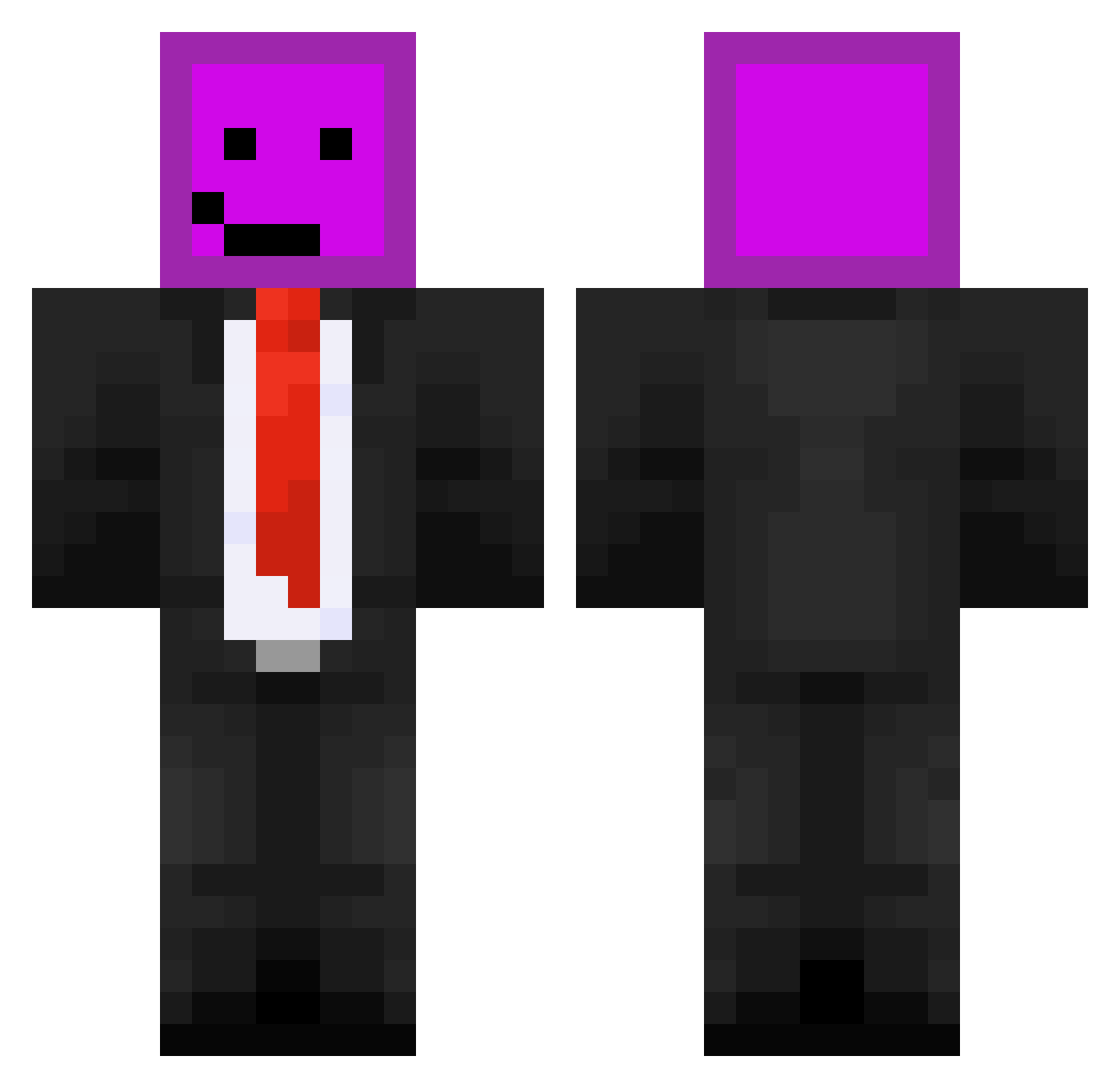 PixelPionier2453 Minecraft skin, front and back view