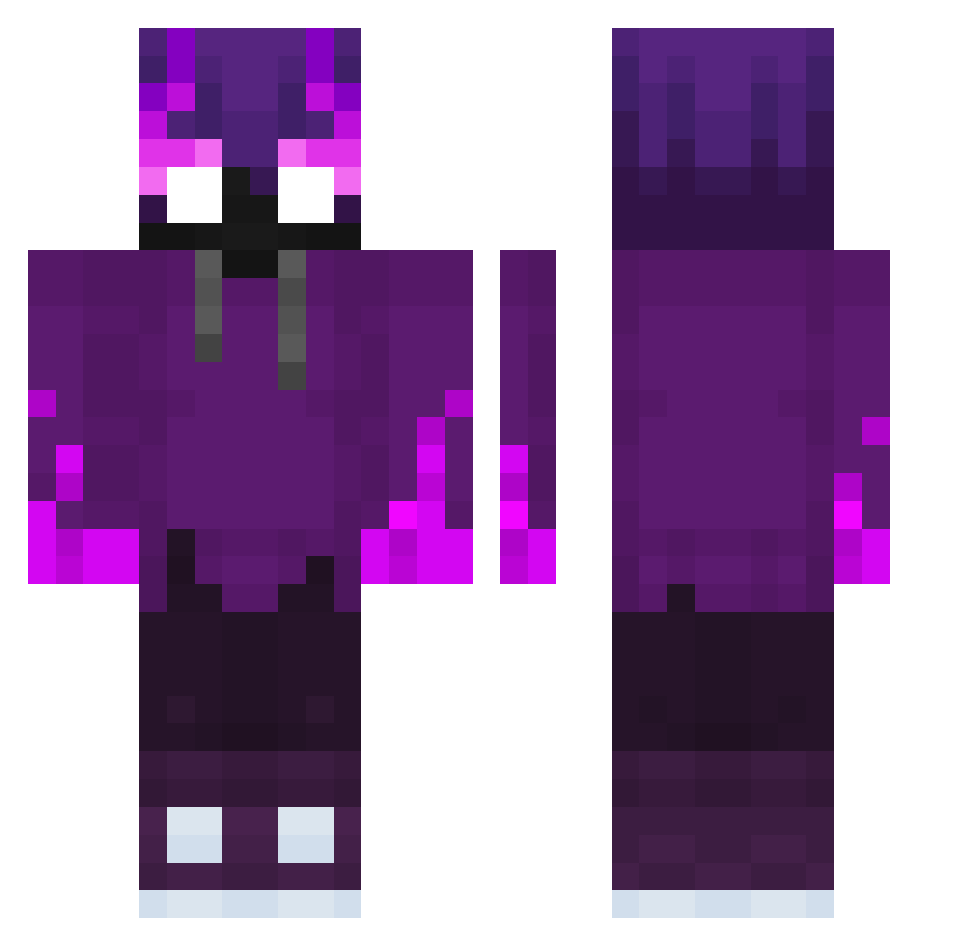 BastiKingen Minecraft skin, front and back view