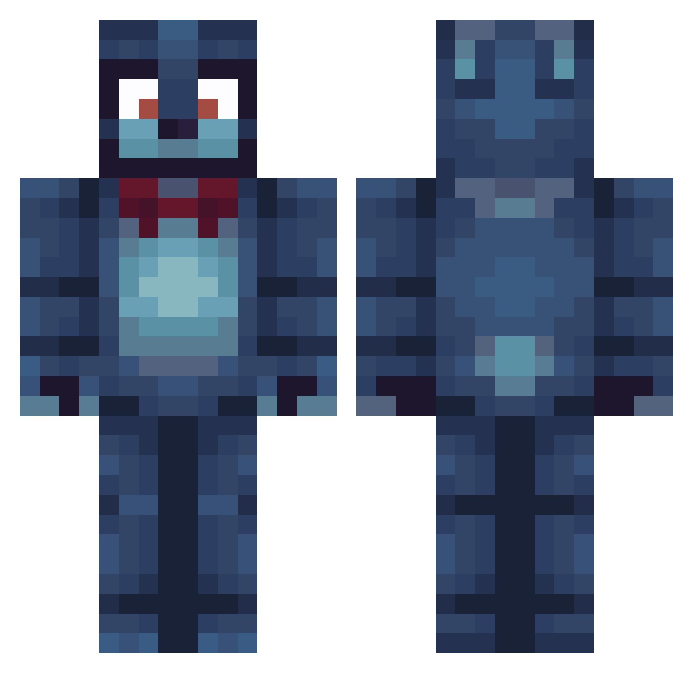 xen03 Minecraft skin, front and back view
